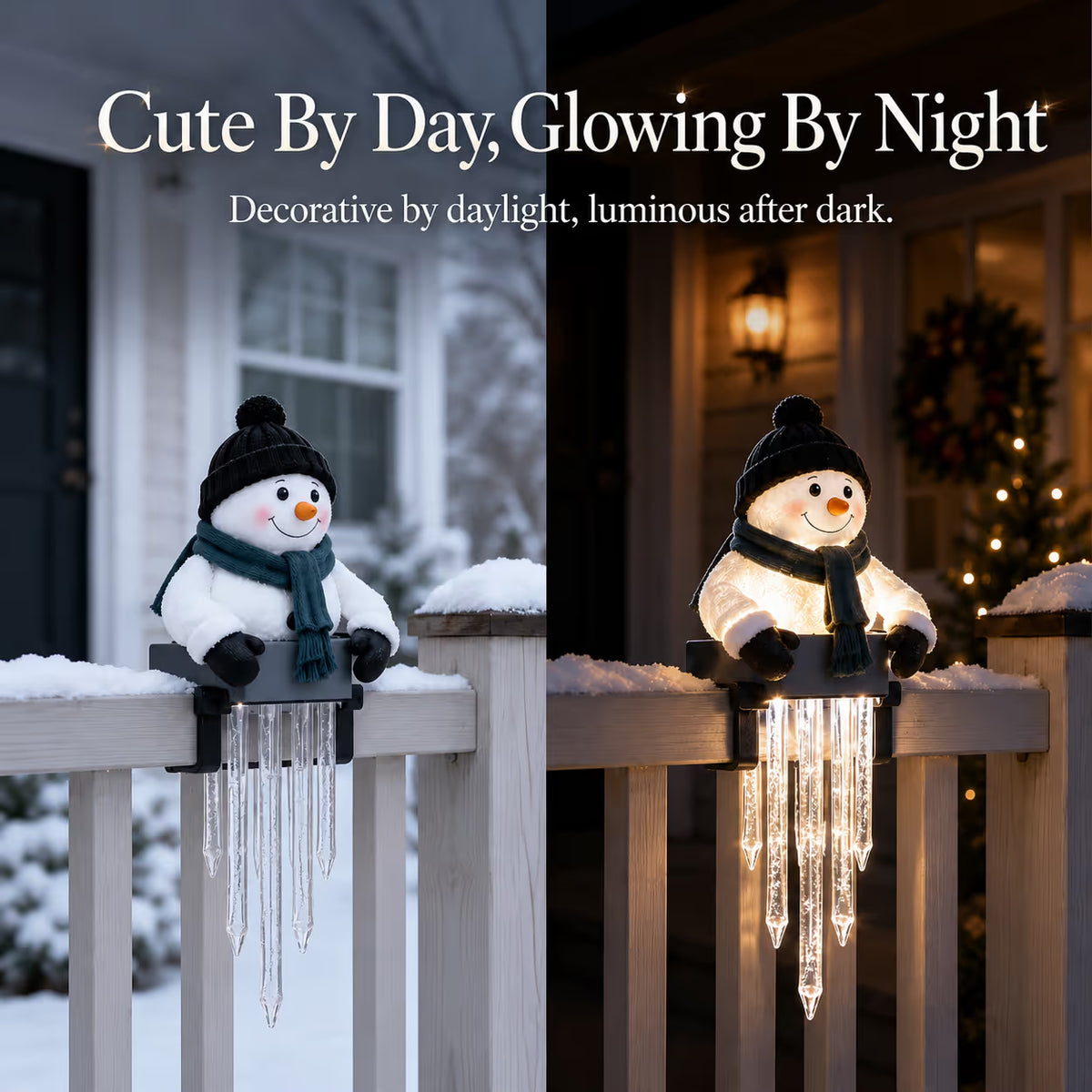 🔥 Today 53% OFF - WinterGlow Snowman Icicle Light Decor