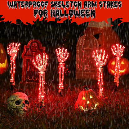 5 Pack Halloween Skeleton Arm Lights– 10FT Glowing LED Hands with 8 Modes