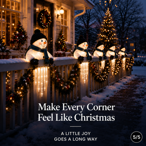 🔥 Today 53% OFF - WinterGlow Snowman Icicle Light Decor